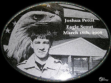 Eagle Scout Honor oval etched