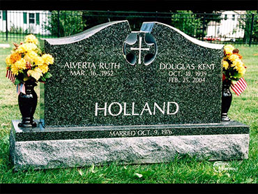 headstone w/cross - Holland tombstone 