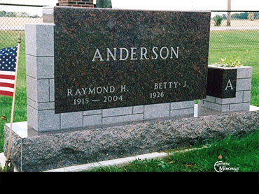 Anderson headstone - monument