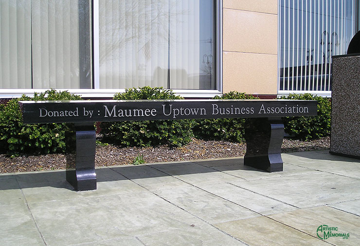 Granite bench - Maumee Uptown Business Assn.