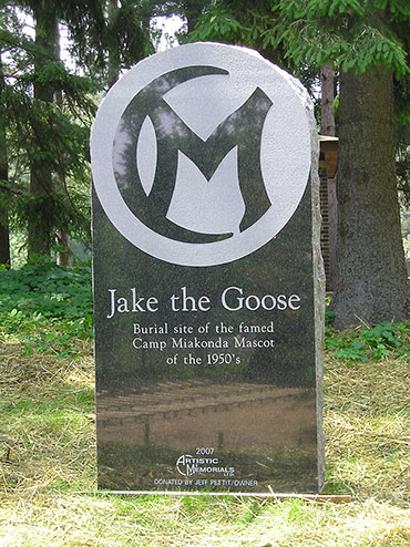 Camp Miakonda - Jake the Goose Memorial