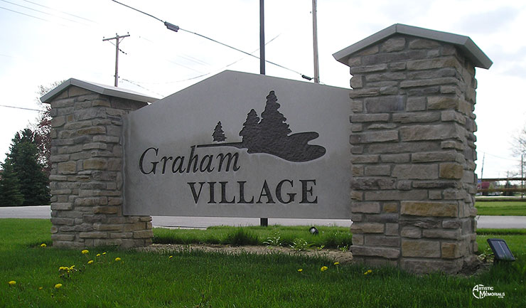 Graham Village - custom grand entrance sign