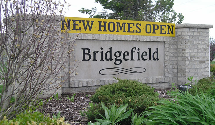 Bridgefield Subdivision - Public Sign
