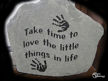 Take time to love quote rock - custom made