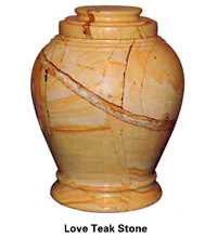 cremation urn - Stone Love Teak