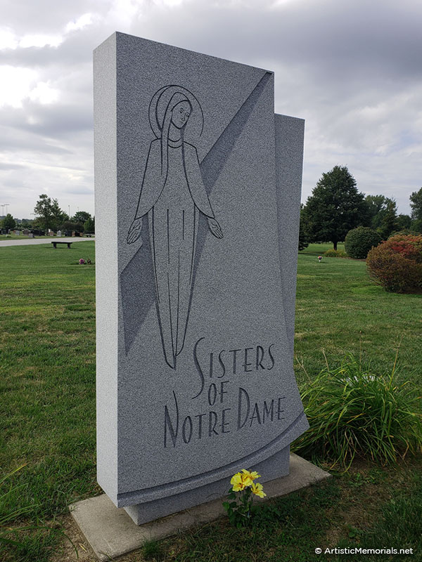 Sisters of Notre Dame stone sign after cleaning